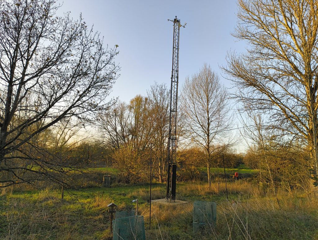 Weather station mast at the OpenLiving Lab